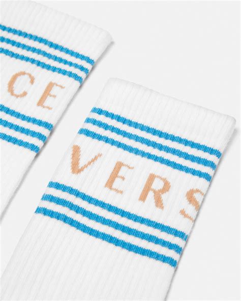 Versace socks vintage white